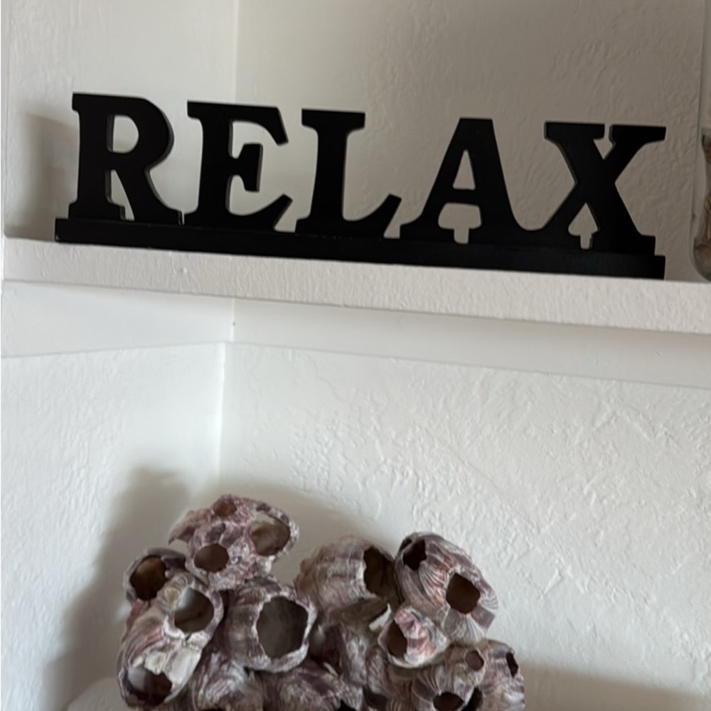 Black Relax Sign - Home Wall Decor